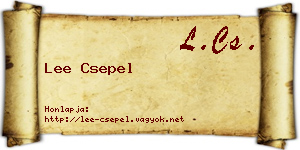 Lee Csepel névjegykártya